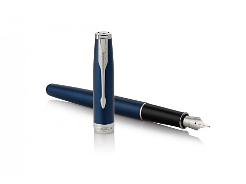 Перьевая ручка Parker Sonnet Blue Subtle CT, перо: F, цвет чернил: black, в подарочной упаковке - рис 5.