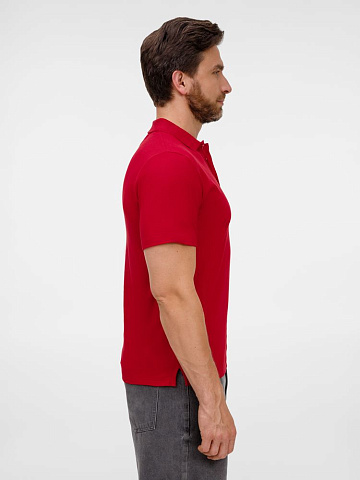 Рубашка поло унисекс Tervise, красная - рис 6.