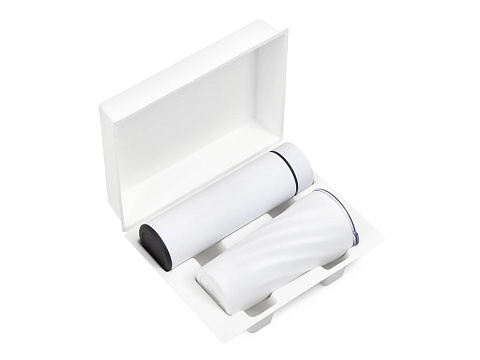 Подарочный набор FAMILY с термосом и термокружкой, белый - рис 2.