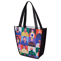 Сумка для шопинга с донной складкой и ручкой из нетканого PET материала