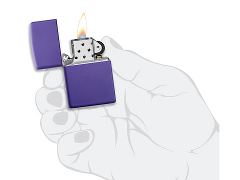 Зажигалка ZIPPO Classic с покрытием Purple Matte, латунь/сталь, фиолетовая, матовая, 38x13x57 мм - рис 5.