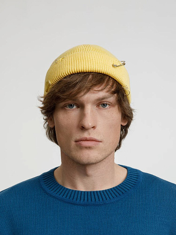 Шапка Pricker, желтая (попкорн) - рис 8.