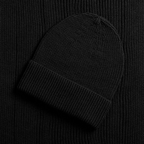 Шарф Nobilis Mono, черный - рис 5.