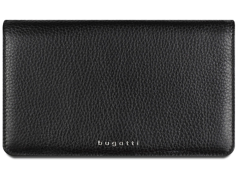 Кошелёк женский BUGATTI Lady Top, чёрный, натуральная воловья кожа, 19,5х2х11,2 см - рис 2.