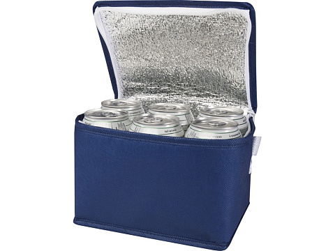 Spectrum нетканая сумка-холодильник, 4 л, на 6 банок, из переработанных материалов, ярко-синий