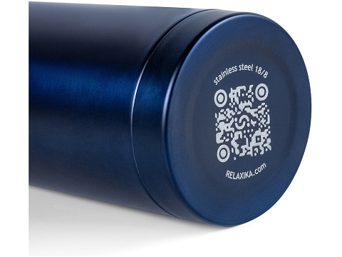 Термос Relaxika 101 (1 литр), темно-синий (без лого) - рис 10.