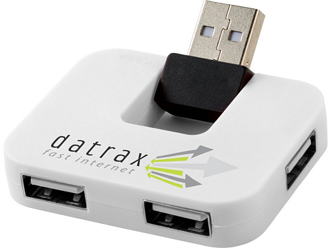 USB Hub Gaia на 4 порта, белый - рис 6.