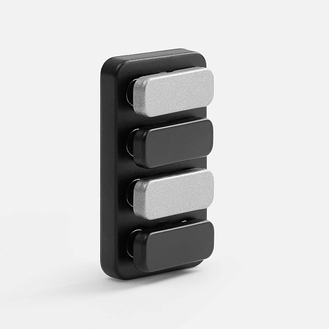 Антистресс-кликер Clacky, черный с серебристым - рис 3.