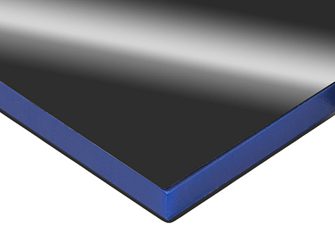 Металлический брелок с пластиковой цветной вставкой SteelPop House, серебристый с синим - рис 3.