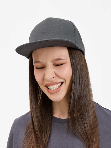 Бейсболка Epicore с прямым козырьком, серая - рис 9.