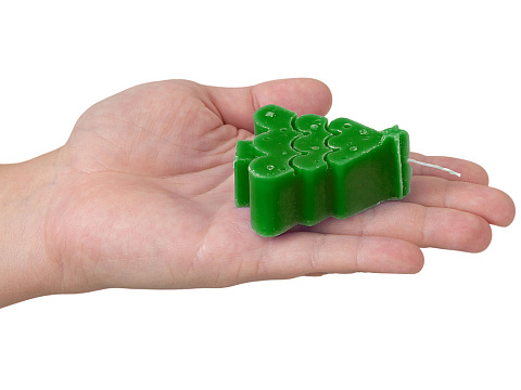 Свеча Елочка, зеленый - рис 5.