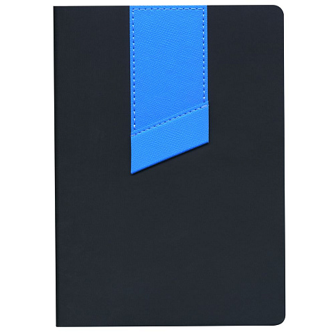 Ежедневник Bookmark, недатированный, черный с голубым - рис 3.