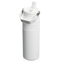 Бутылка для воды объемом 700 мл с откидной трубочкой Stanley IceFlow™ 2.0 - Frosted white