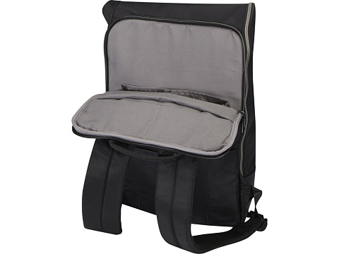 Рюкзак Rhine 15 GRS со сворачивающимся верхом на 18 л из материала, переработанного по стандарту GRS, сплошной черный - рис 6.