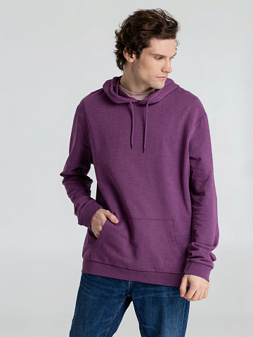 Толстовка с капюшоном унисекс Hoodie, фиолетовый меланж - рис 12.