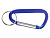 Брелок-карабин из переработанного алюминия Alumina, синий - миниатюра - рис 2.