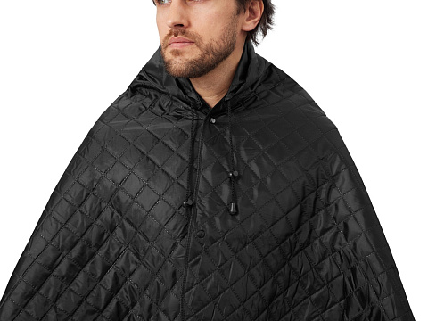 Пончо Cappy с капюшоном на липучке в мешке, черный - рис 4.