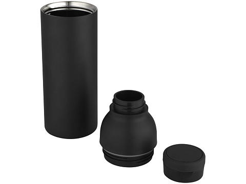 Illuminate бутылка-термос для воды с двойными стенками объемом 650 мл из переработанной нержавеющей стали, сертифицированной по стандарту RCS - сплошной черный - рис 4.