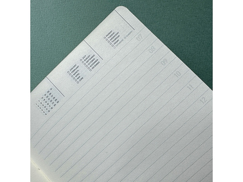 Ежедневник недатированный А5 Megapolis Nebraska Flex, зеленый с золотым обрезом (Р) - рис 6.