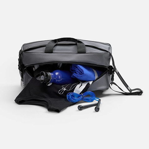 Спортивная сумка Atlantes, серая с черным - рис 9.