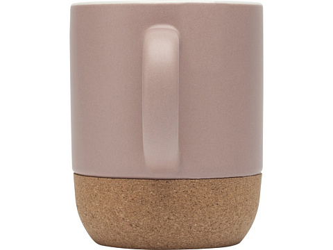 Billie керамическая кружка объемом 300 мл с пробковыми деталями и матовой отделкой, пыльно-розовый - рис 3.