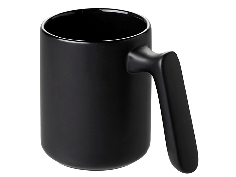Кружка матовая с прямой ручкой Axio, 360 мл, черный - рис 2.