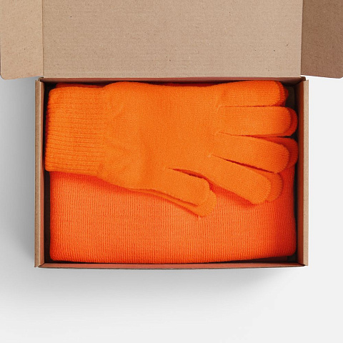 Набор Knit Warm, оранжевый - рис 4.