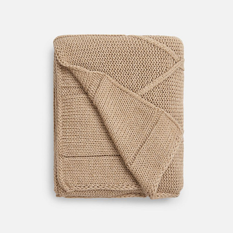 Плед Curve Verve, бежевый меланж - рис 3.