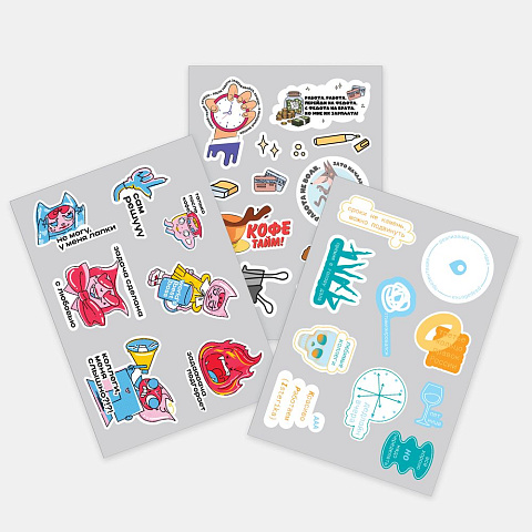 Наклейки бумажные Sticker Pack на заказ, M - рис 2.