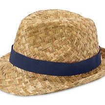 Pricus соломенная шляпа - Темно - синий / Натуральный