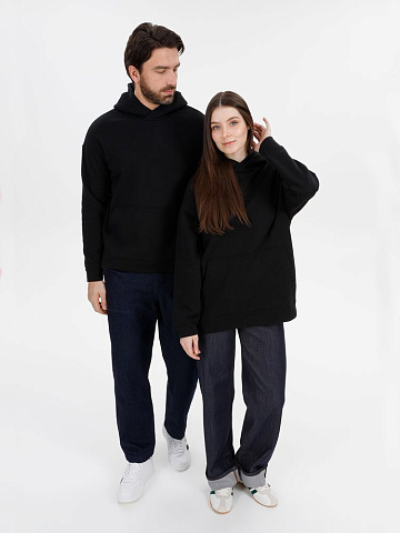 Худи оверсайз унисекс Snuggie, черное - рис 13.