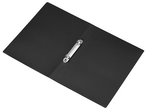 Папка пластиковая с 2 кольцами, черный - рис 4.
