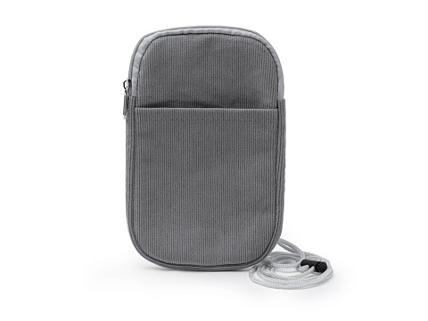 Сумка для мобильного телефона BUSNIX из вельветовой ткани, серый