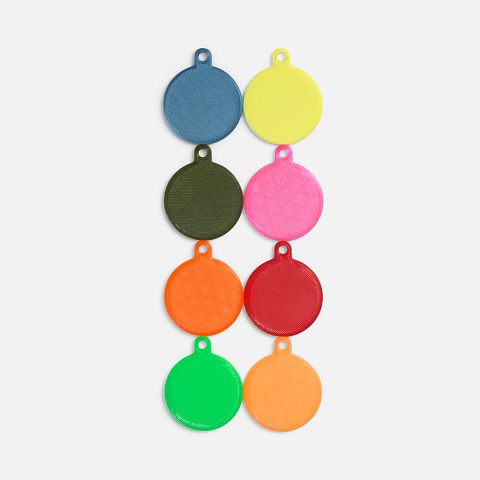 Подвеска Round, 3D-печать, оранжевая - рис 3.
