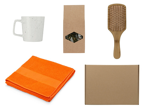 Подарочный набор для ванны с полотенцем, расческой и кружкой