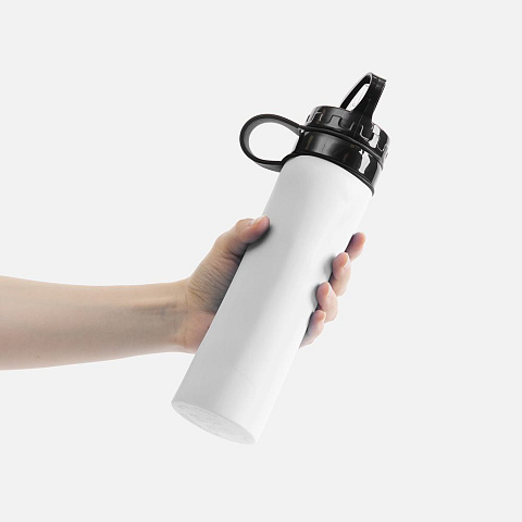 Складная бутылка для воды Langfossen, белая - рис 7.