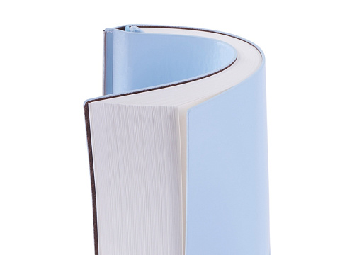 Блокнот А5 Scribe, гибкая обложка, 96 листов 80 гр/м2, голубой - рис 7.