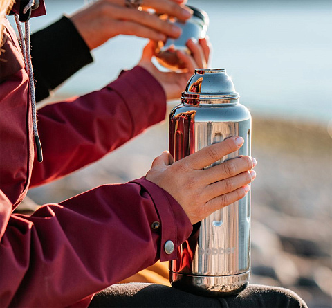 Термос Flask 1000, вакуумный, стальной зеркальный - рис 9.