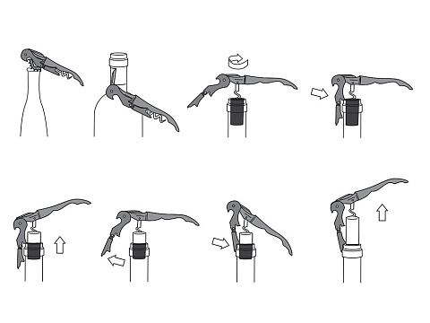 Нож сомелье из нержавеющей стали Pulltap's Inox, серебристый - рис 4.