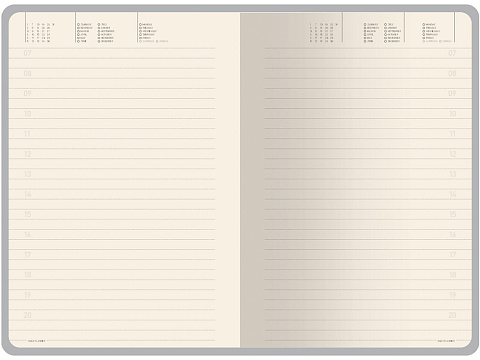 Ежедневник недатированный А5 Megapolis Nebraska, серый с серебристым обрезом - рис 5.