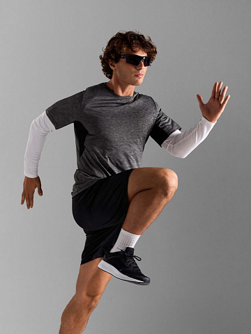 Футболка спортивная унисекс Storm, бежевая (льняная) - рис 8.