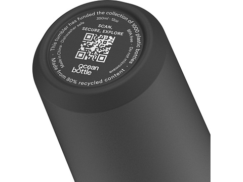 Ocean Bottle термостакан объемом 350 мл - Черный - рис 7.