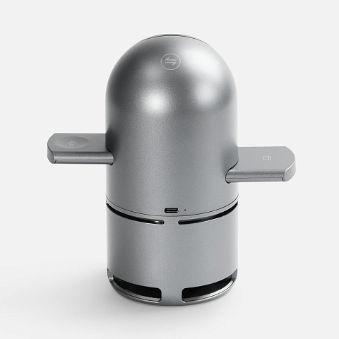 Bluetooth-колонка с беспроводной зарядкой Droid, серая - рис 5.