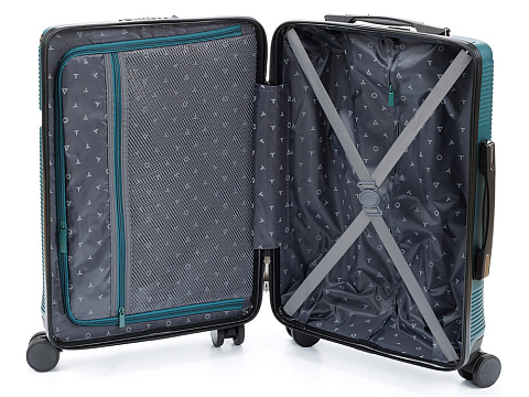 Чемодан TORBER Onego, зелёный, ABS-пластик, 59,5 х 39,5 х 24 см, 46 л - рис 3.