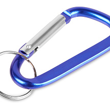 Брелок-карабин из переработанного алюминия Alumina, синий