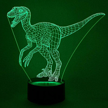 3D светильник "Динозавр Велоцираптор"