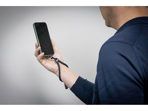 Ремешок-держатель для телефона с зарядным кабелем USB-C - USB-C Lany Wristband Charge Eco, серый - рис 21.