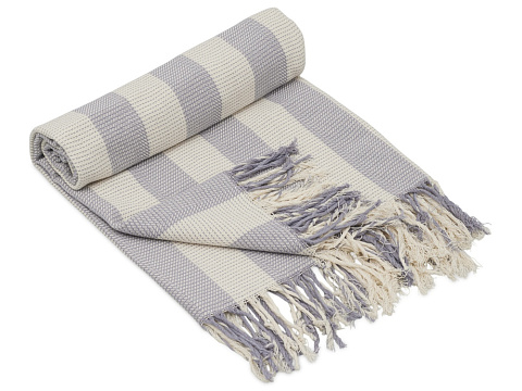 Подарочный набор c пледом, термосом, свечой и миндалем, белый - рис 11.