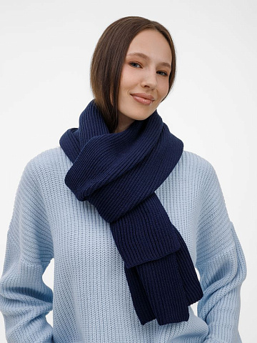 Шарф Nobilis Mono, темно-синий - рис 7.