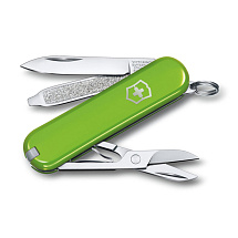 Нож-брелок VICTORINOX Classic SD Colors "Smashed Avocado", 58 мм, 7 функций, салатовый